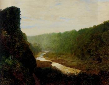 約翰 阿特金森 格裡姆肖 Landscape With A Winding River